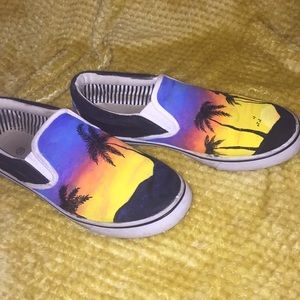 Hand painted sunset vans